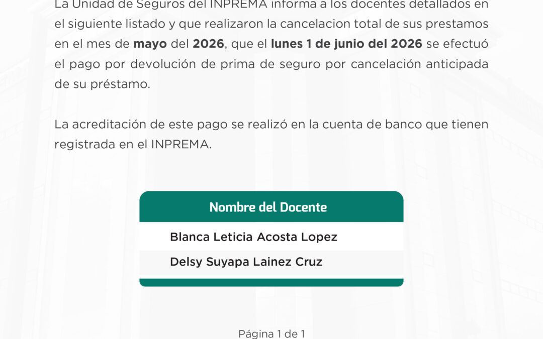 Devolución Prima de Seguro